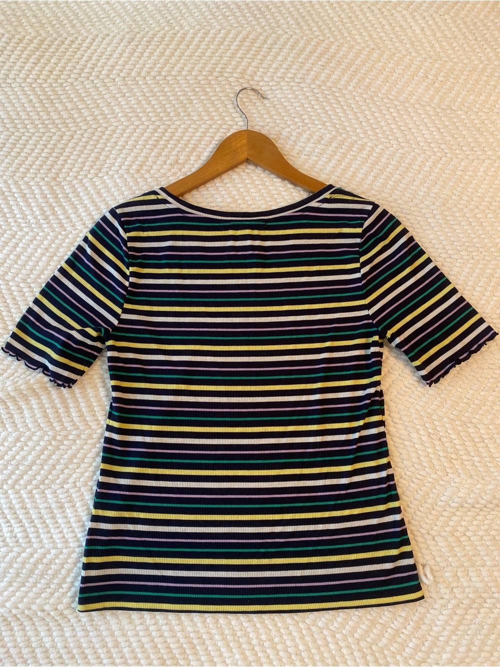 Copper Key Striped Ribbed Top Size Large - Picture 2 of 4